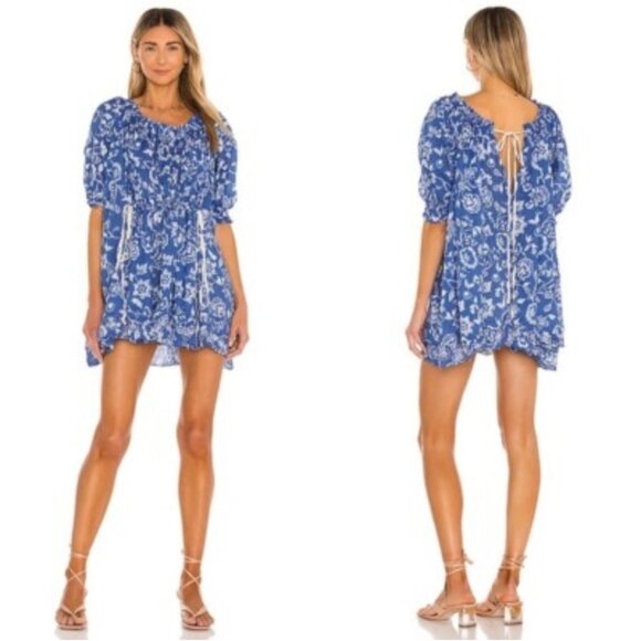 Free People Nora Nightie Medium Trapeze Dress Floral Boho Swing Fem Flirty - Picture 1 of 8